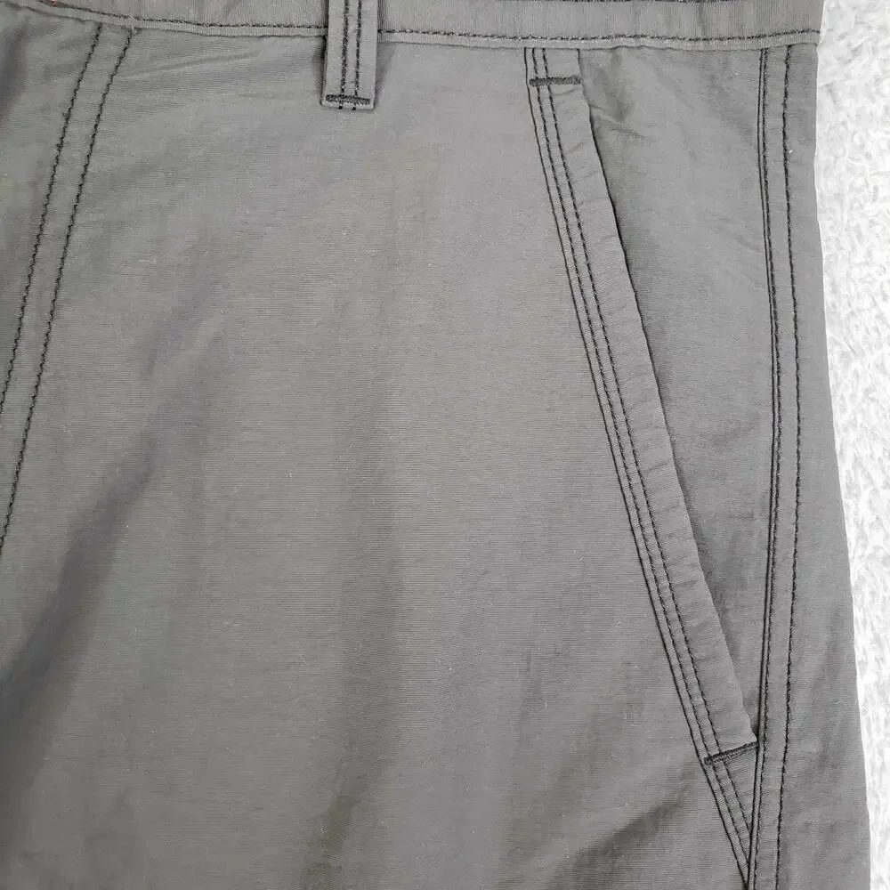Eddie Bauer Shorts Men's Size 30 Gray Flat Front Hiking Nylon 10” Inseam